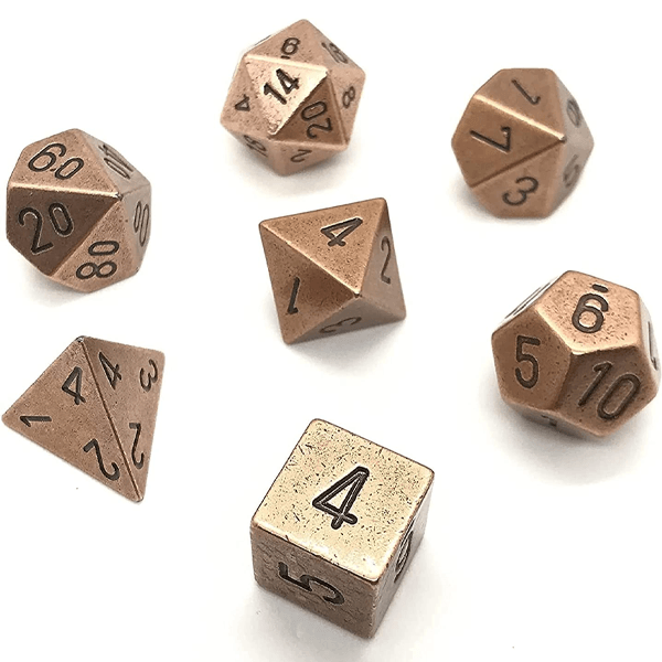 Chessex: Metal Dice - 7 Piece Set in Copper