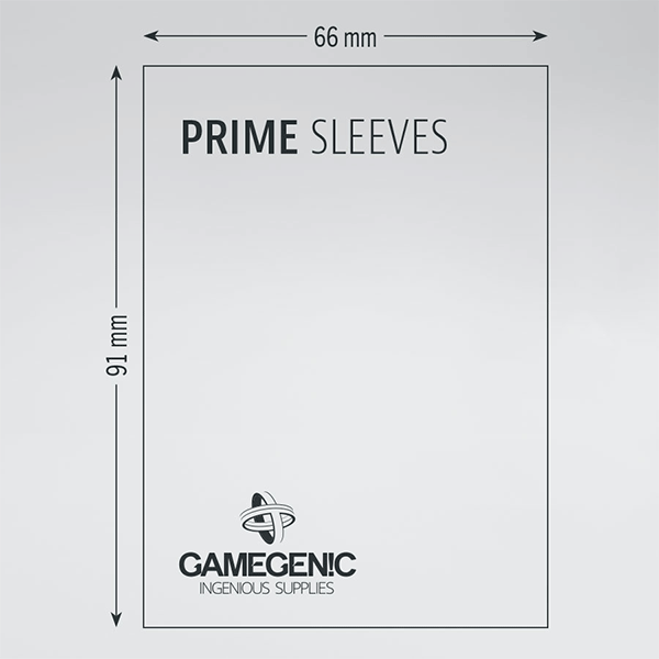 Gamegenic: Prime Sleeves - 100 Pack of Card Sleeves - Black