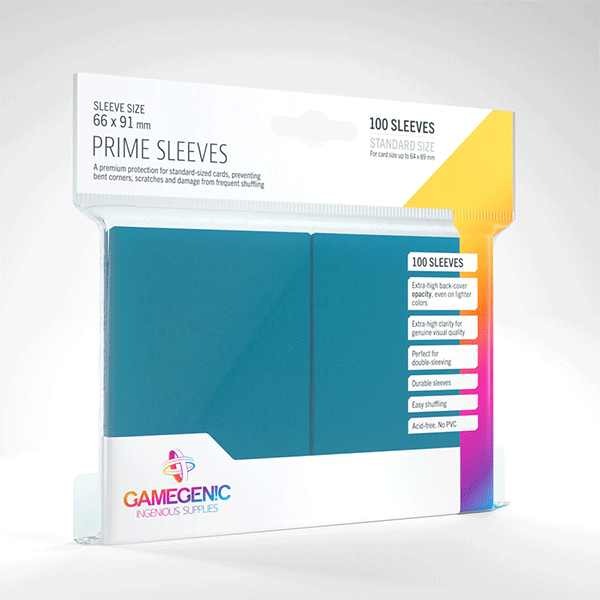 Gamegenic: Prime Sleeves - 100 Pack of Card Sleeves - Blue