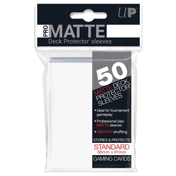 Ultra Pro Sleeves: Pro-Matte White Standard Deck Protectors (50 count)