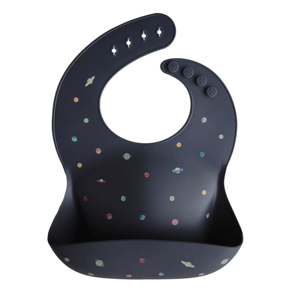 Mushie Silicone Baby Bib (Planets)