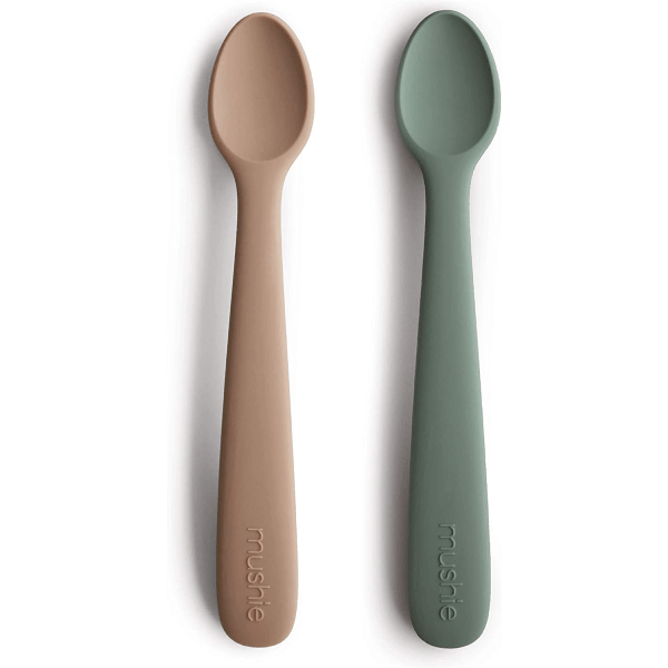 Silicone Feeding Spoons (Dried Thyme/Natural) 2-Pack