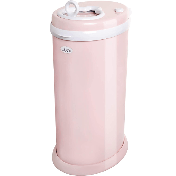 Ubbi Steel Diaper Disposal Pail - Blush Pink