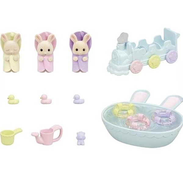 Calico Critters Triplets Baby Bathtime Set | JR Toy Company