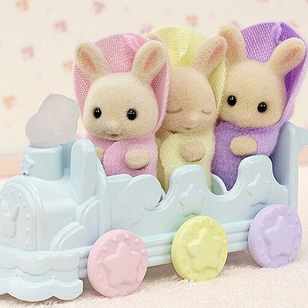 Calico Critters Triplets Baby Bathtime Set