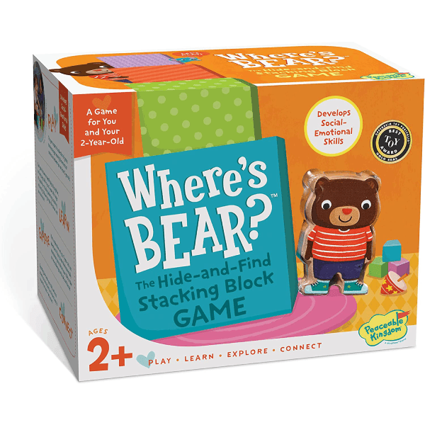 Peaceable Kingdom Where’s Bear? The Hide-And-Seek Stacking Block Game