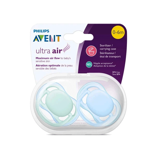 Philips Avent Ultra Air Pacifier 2 Pack - Assorted