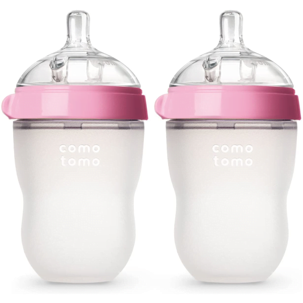 Comotomo Baby Bottle - 250ml Double Pack (Pink)