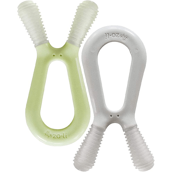 Zoli Bunny Teethers - Seafoam/Ash (2 Pack)