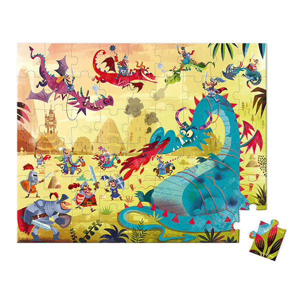 Janod 54 Piece Puzzle - Dragons