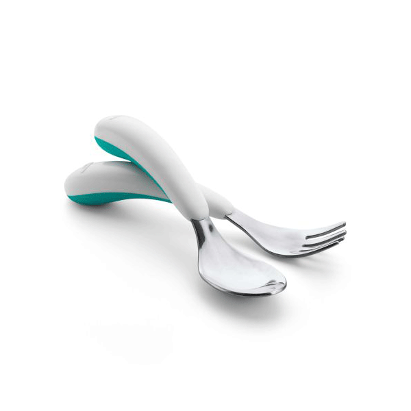 OXO Tot Fork and Spoon Set - Turquoise