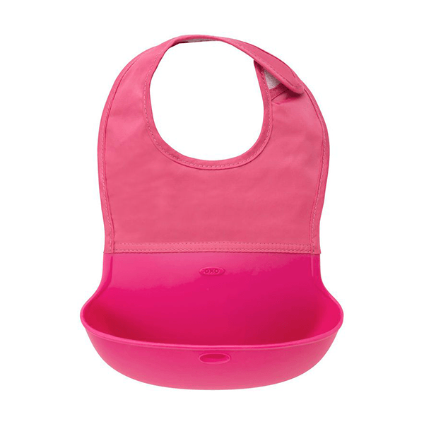 OXO Tot Roll-Up Bib - Pink