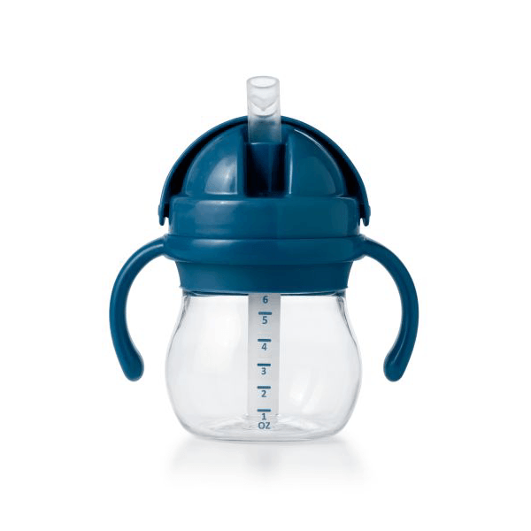 OXO Tot Transitions 6 oz Straw Cup with Handles - Navy