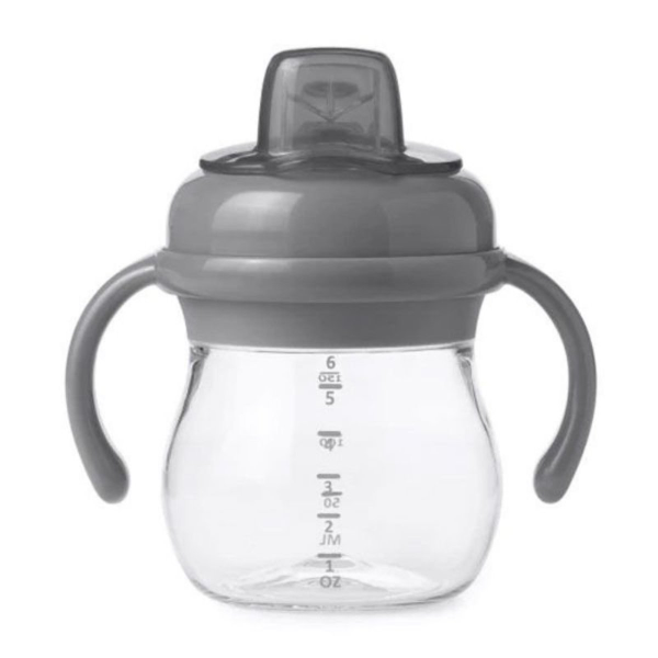 OXO Tot Transitions Soft Spout Sippy Cup with Removable Handles - Grey