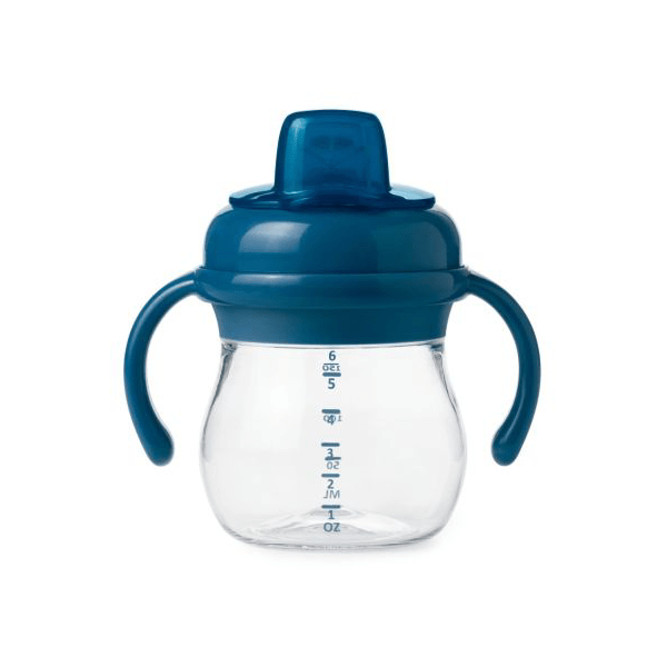 OXO Tot Transitions Soft Spout Sippy Cup with Removable Handles - Navy