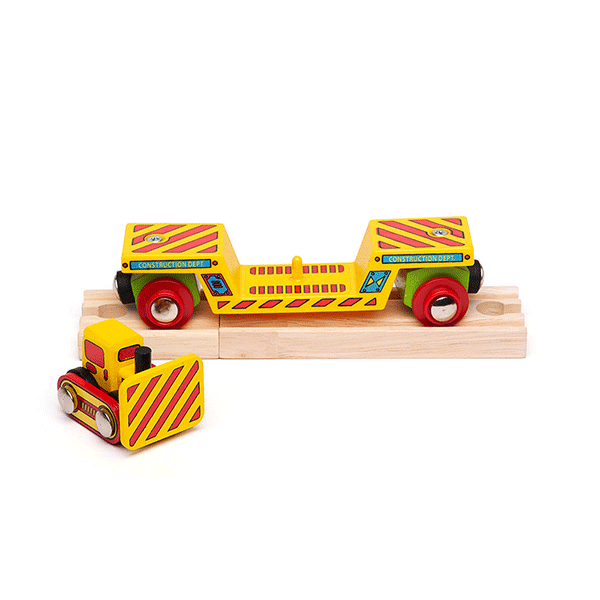 Bigjigs Bulldozer Low Loader