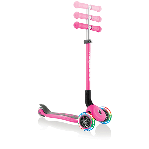 Globber Primo Foldable Light-Up Scooter - Deep Pink