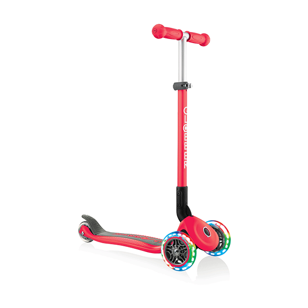 Globber Primo Foldable Light-Up Scooter - Red