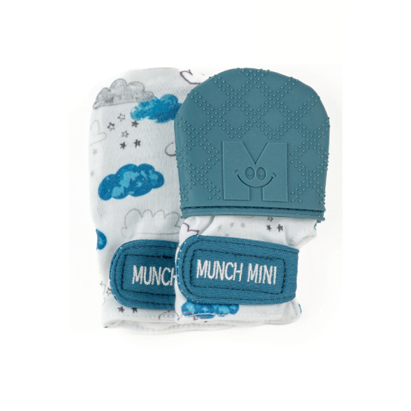 Malarkey Kids Much Minis Teething and Anti Scratch Mitt - Clouds