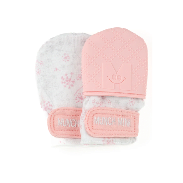 Malarkey Kids Much Minis Teething and Anti Scratch Mitt - Floral Wishes