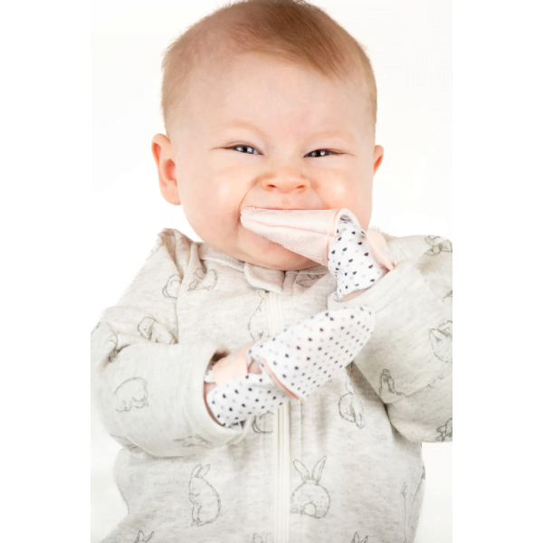 Malarkey Kids Much Minis Teething and Anti Scratch Mitt - Floral Wishes