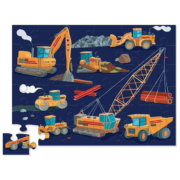 Crocodile Creek 36-Piece Floor Puzzle - Construction Zone