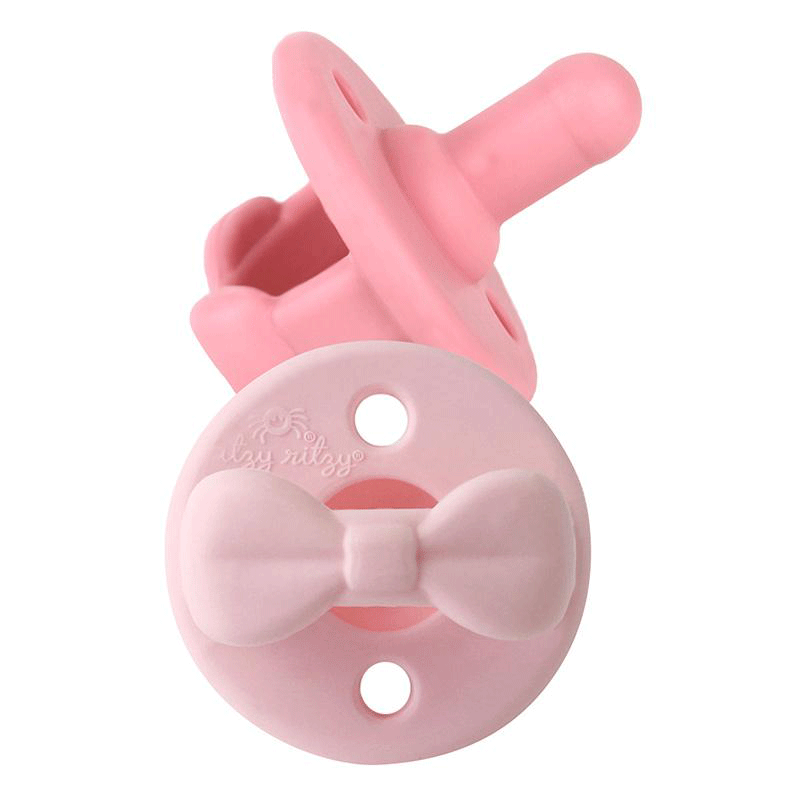 Itzy Ritzy Sweetie Soother Pacifier 2-Pack - Pink Bows