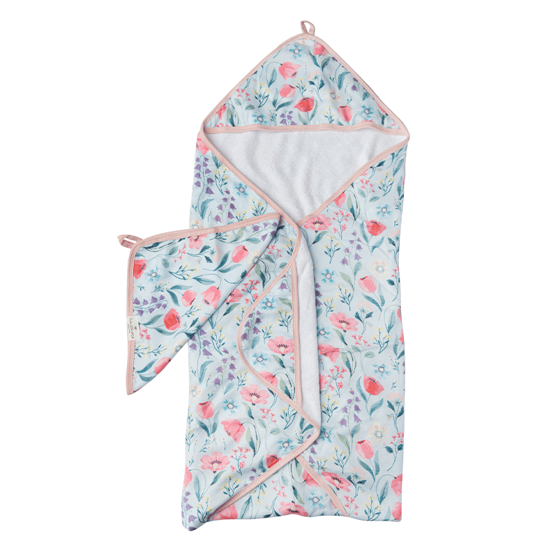 LouLou Lollipop Hooded Towel Set - Bluebell