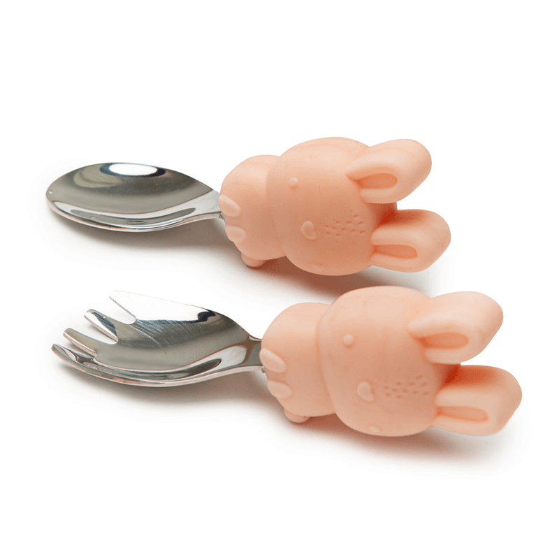 LouLou Lollipop Learning Spoon & Fork Set - Bunny