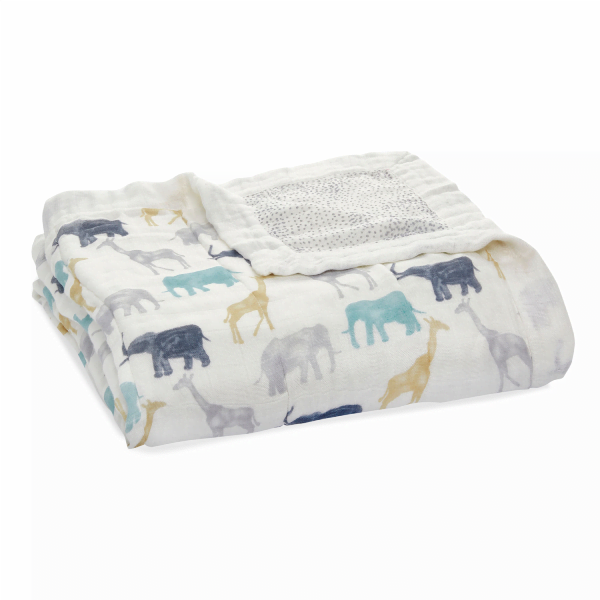 Aden + Anais Silky Soft Dream Blanket Expedition - Elephants and Giraffes