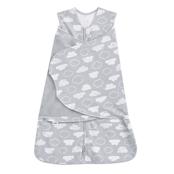 Newborn Halo Cotton SleepSack Swaddle - Clouds