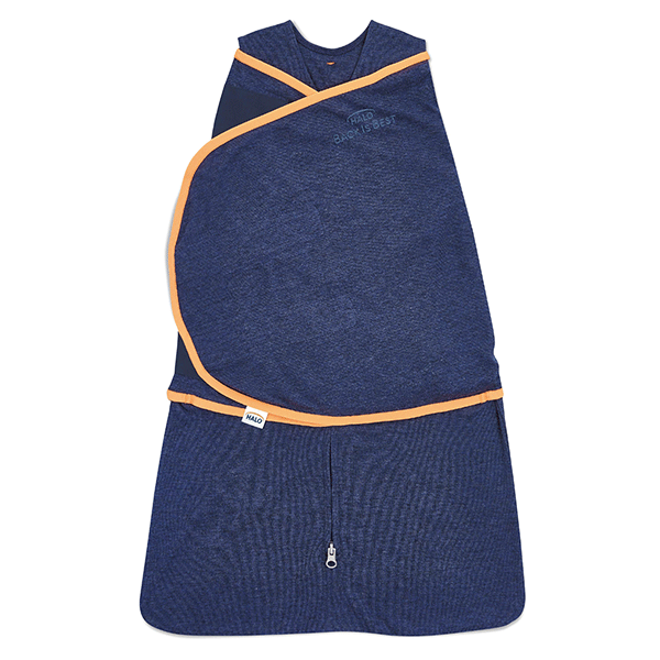 Small Halo Ideal Temp SleepSack Swaddle - Navy/Orange