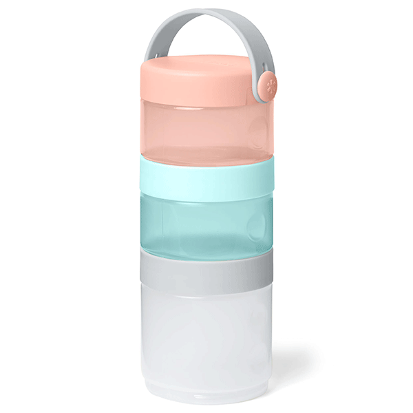 Skip Hop Food to Formula Container Set (Grey/Soft Teal/Soft Coral)