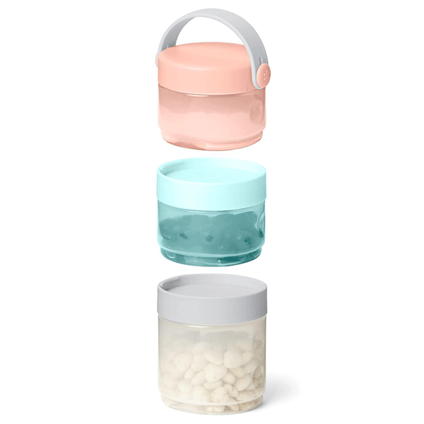 Skip Hop Food to Formula Container Set (Grey/Soft Teal/Soft Coral)