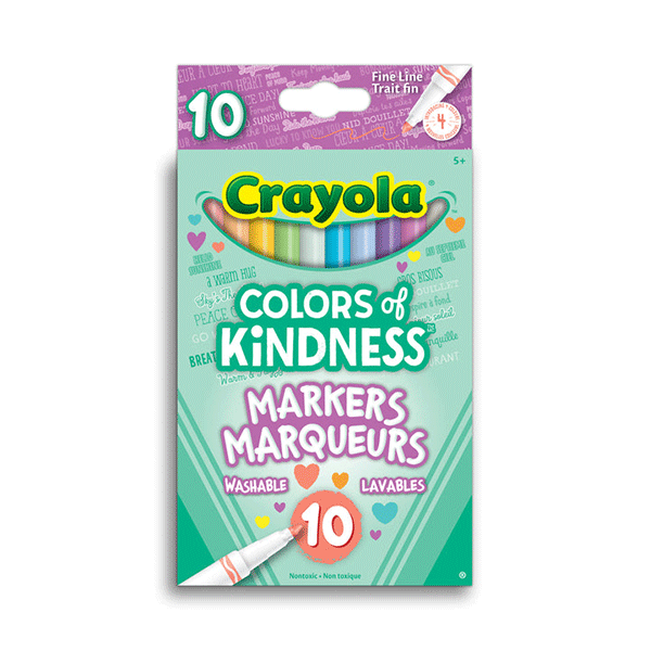 Crayola Colours of Kindness Fine Line Markers - 10 Count