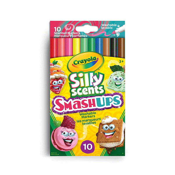 Crayola Silly Scents Smash-Ups Washable Slim Markers - 10 Count