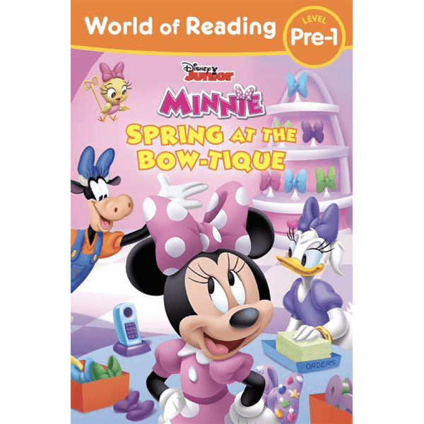 World of Reading: Disney Junior Minnie Spring at the Bow-tique Paperback Book