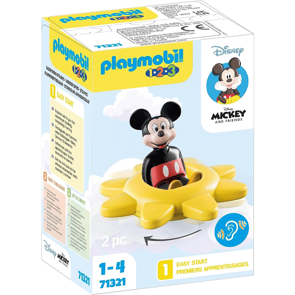 Playmobil 1.2.3 & Disney: Mickey's Spinning Sun with Rattle Feature