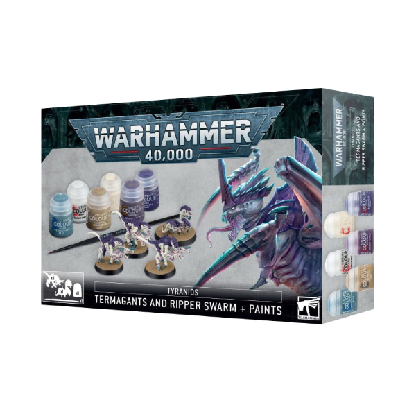 Warhammer 40,000: Tyranids: Termagants and Ripper Swarm + Paints Set