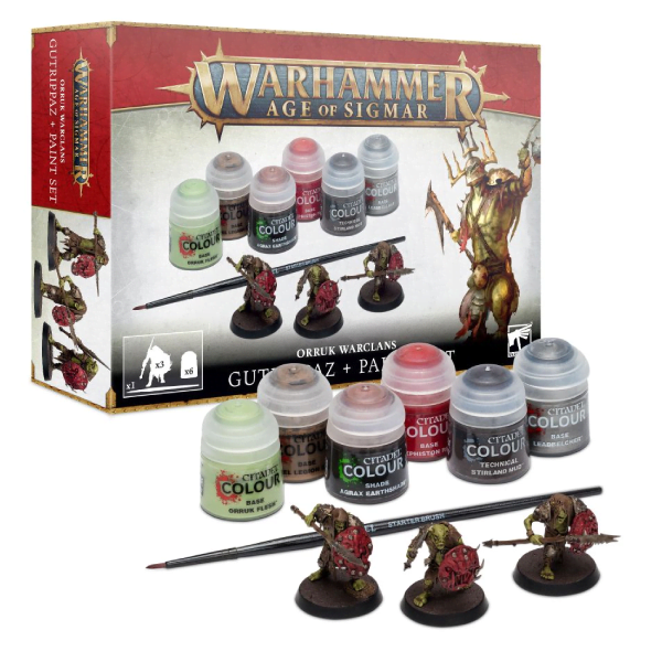 Warhammer Age of Sigmar: Orruk Warclans Gutrippaz + Paints Set