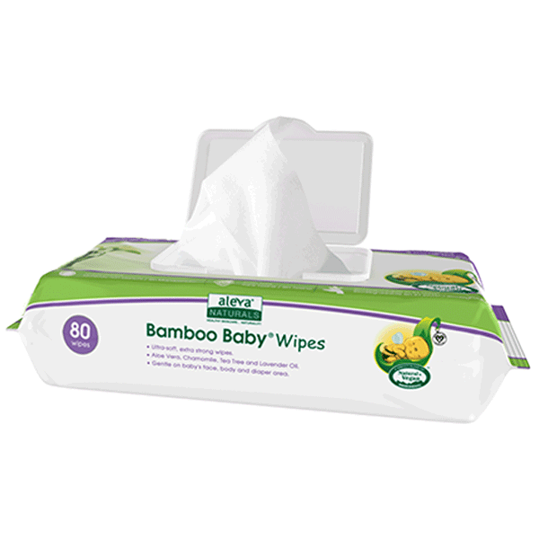 Aleva Naturals Bamboo Baby Wipes - 80 Count