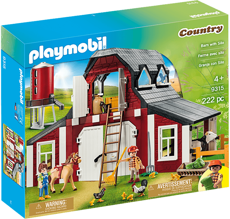 Open Box Playmobil Barn with Silo