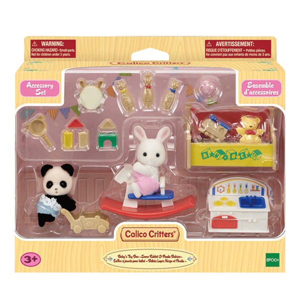 Calico Critters Baby's Toy Box - Baby Snow Rabbit and Baby Panda