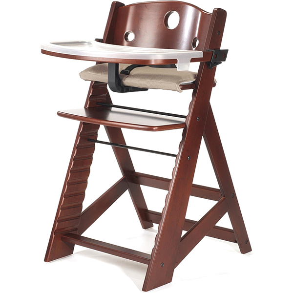 Keekaroo Height Right High Chair with Tray - Mahogany