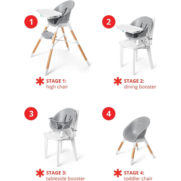 Skip Hop EON 4-in-1 High Chair - Grey