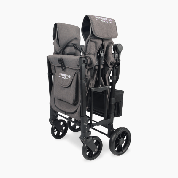 WonderFold W2 Elite Double Stroller Wagon - Charcoal Grey