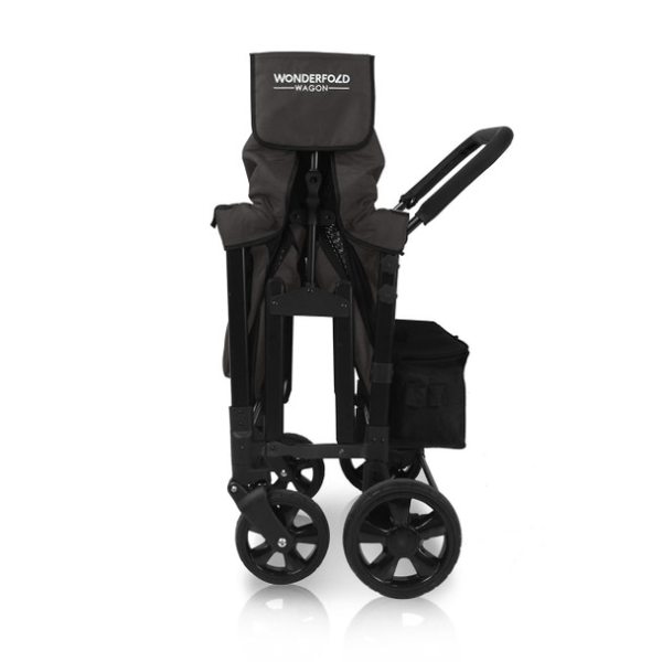 Wonderfold W4 Elite Quad Stroller Wagon - Volcanic Black