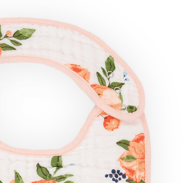 Little Unicorn Cotton Muslin Classic Bib 3 Pack - Watercolor Roses