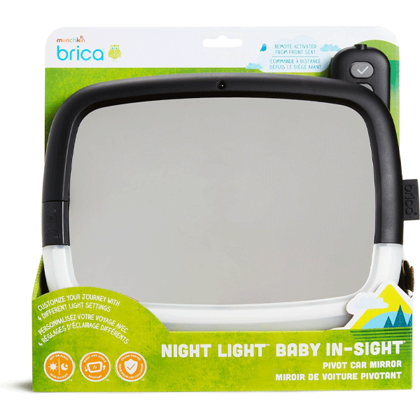 Munchkin Brica Night Light Baby In-Sight Pivot Car Mirror