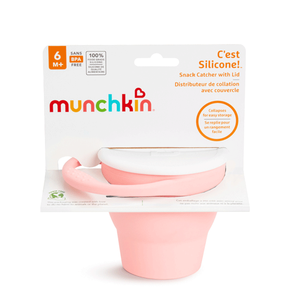 Munchkin Cest Silicone! Snack Catcher - Coral